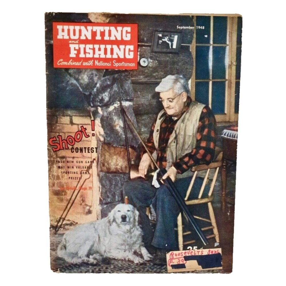 VINTAGE 1948 HUNTING AND FISHING Magazine~SEPTEMBER~81 PAGES of ADS & ARTICLES